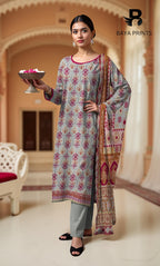 3 Piece Unstitched Karandi Suit BA-V8-06