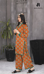 2PC Premium Linen Unstitched-DE V6 -019