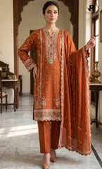 3PC Premium Embroidered Dhanak | Unstitched | Naqsh-e-Zar -05