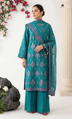 3PC Premium Embroidered Karandi | Unstitched | Nazakat - 10