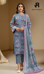 3 Piece Unstitched Karandi Suit BA-V10-13