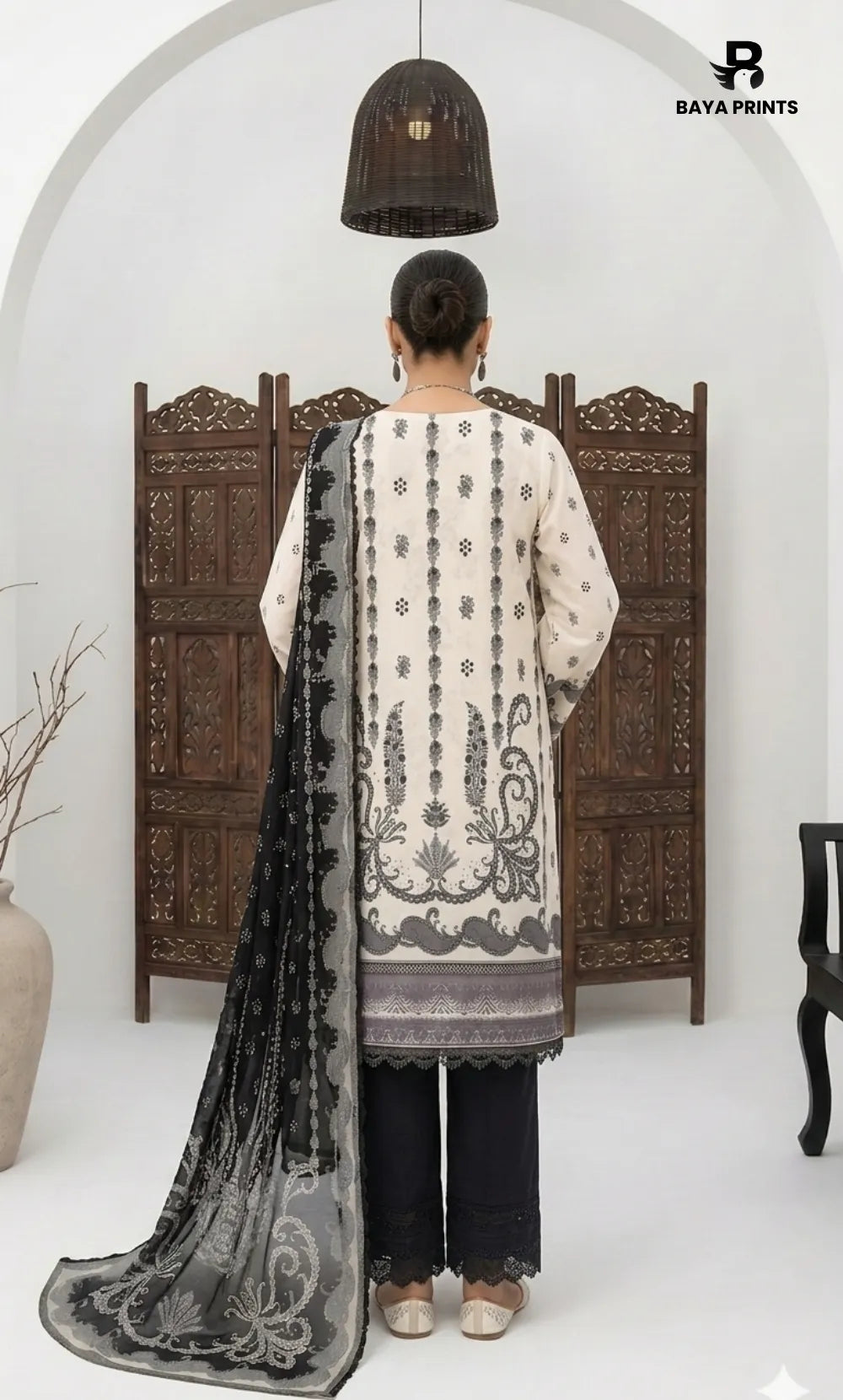 3PC Printed Lawn | Unstitched | BA-V25
