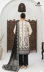 3PC Printed Lawn | Unstitched | BA-V25