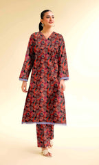 2PC Unstitched Printed Lawn Suit  - BD-V6-4