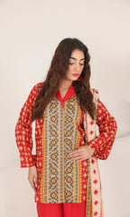 3 Piece Printed Unstitched Lawn Suit | SE-A-04