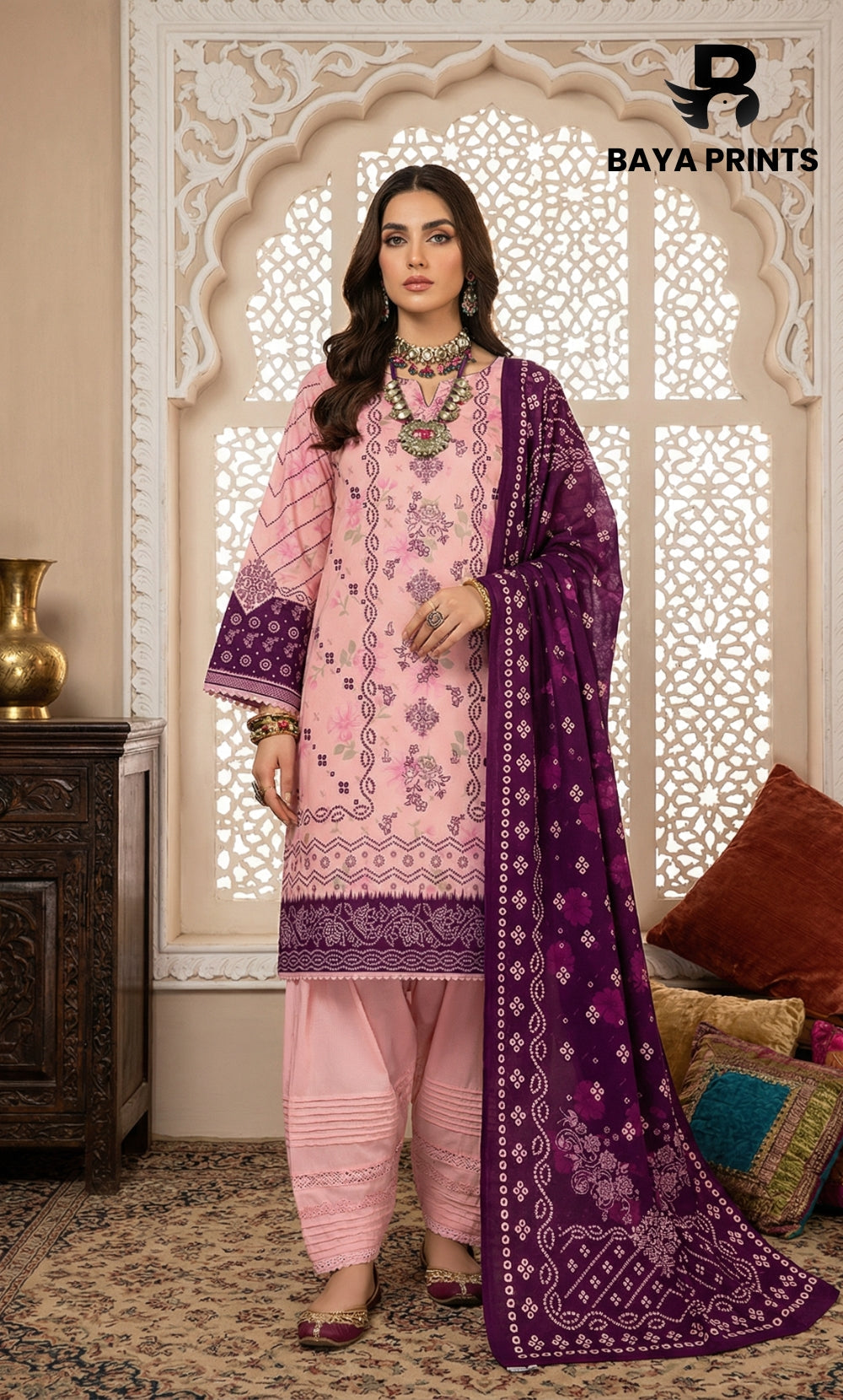 3 Piece Unstitched Lawn Suit -V-20-A-06