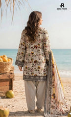 3PC Printed Lawn | Unstitched | BA-V25