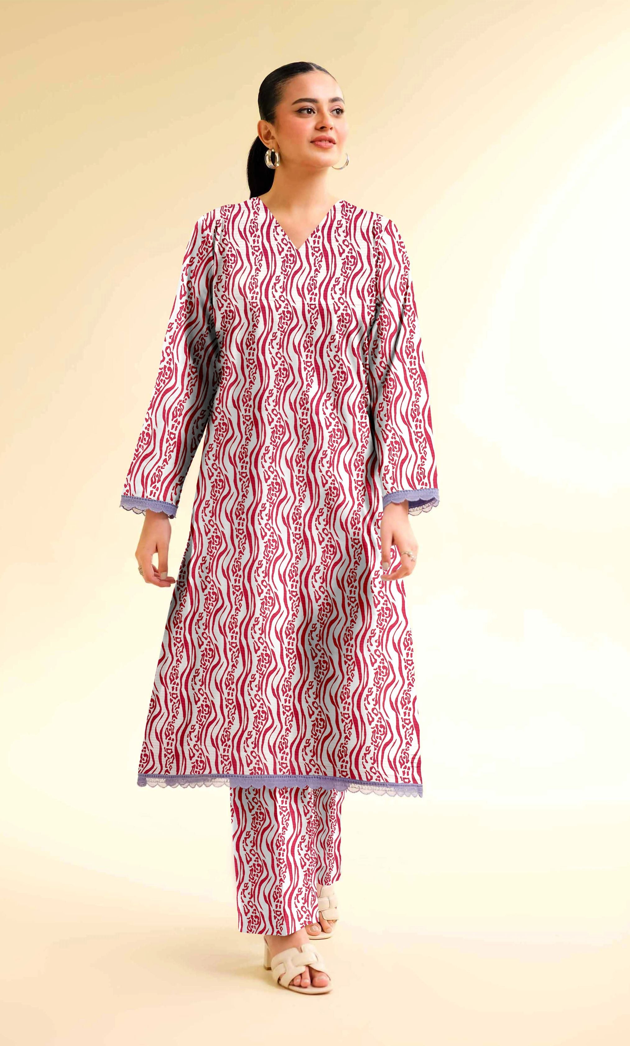 2PC Unstitched Printed Lawn Suit  - BD-V6-24