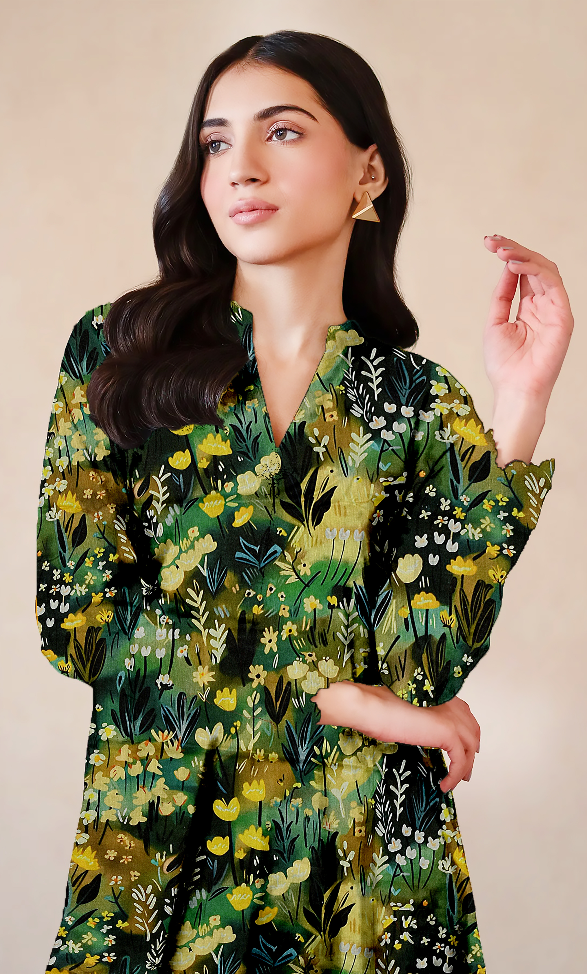 2PC Unstitched Digital Printed Lawn Suit  - BA-V2-06