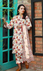 3 Piece Unstitched Premium Lawn Suit- BA-V-30-S22