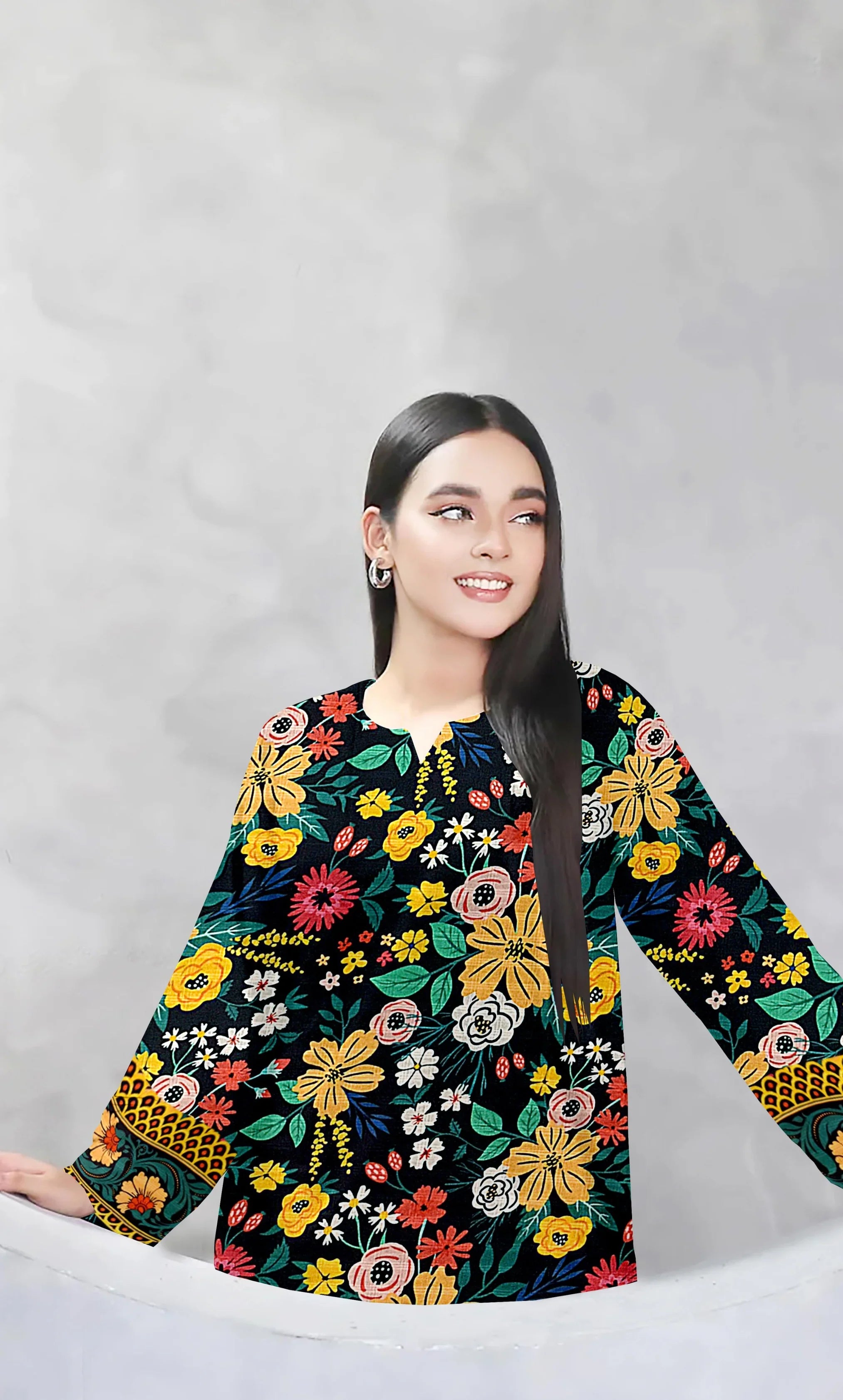 3 Piece Unstitched Printed  Dobby Lawn Suit -BA-V17-06