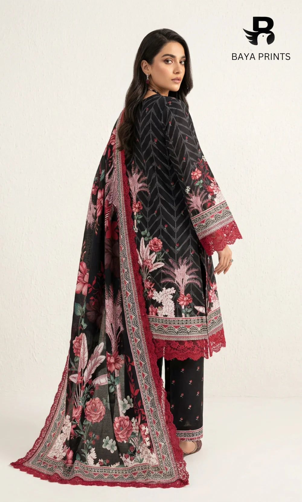 Heritage Touch -3PC Printed Lawn | Unstitched