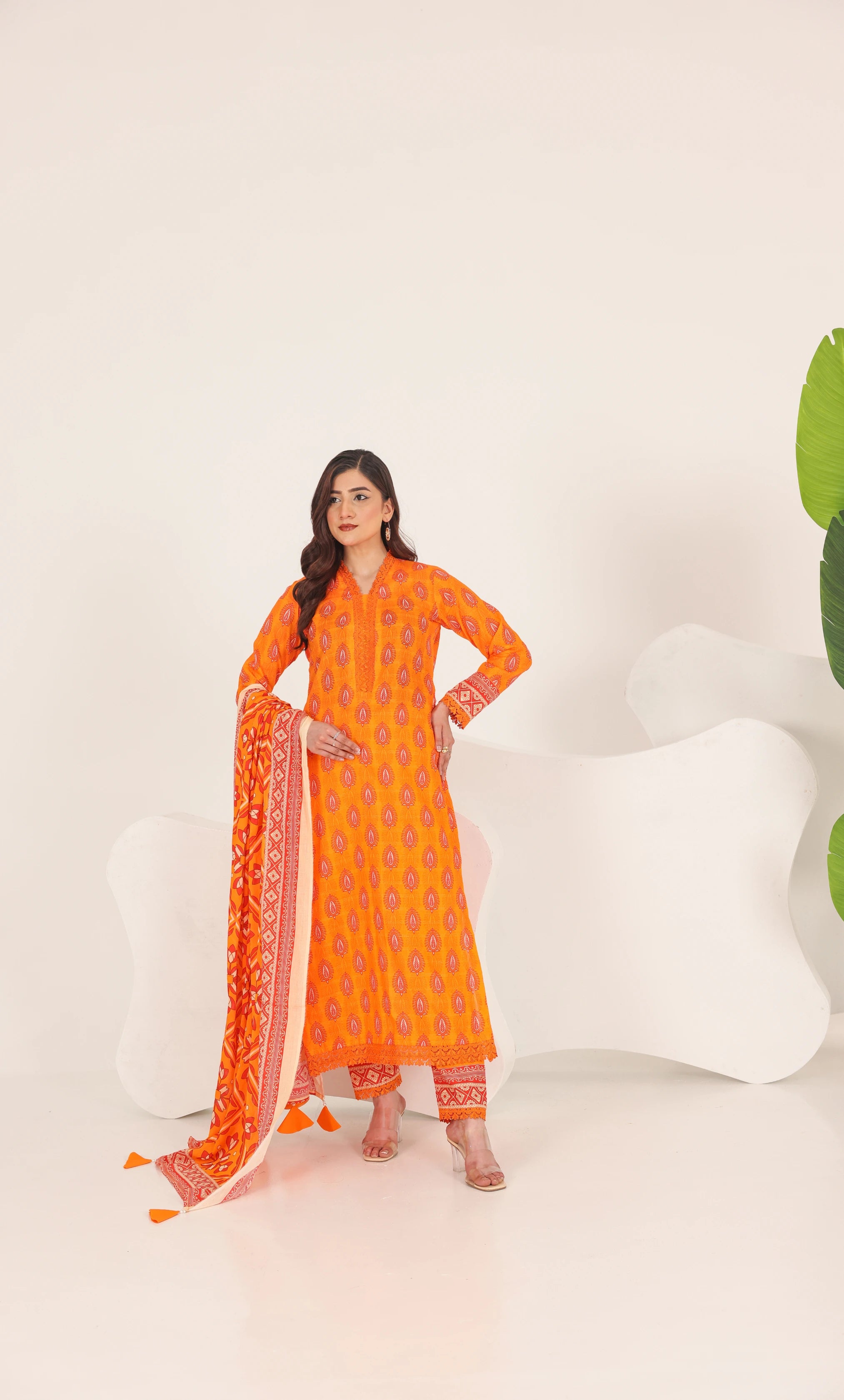 3 Piece Printed Unstitched Lawn Suit | SE-A-05