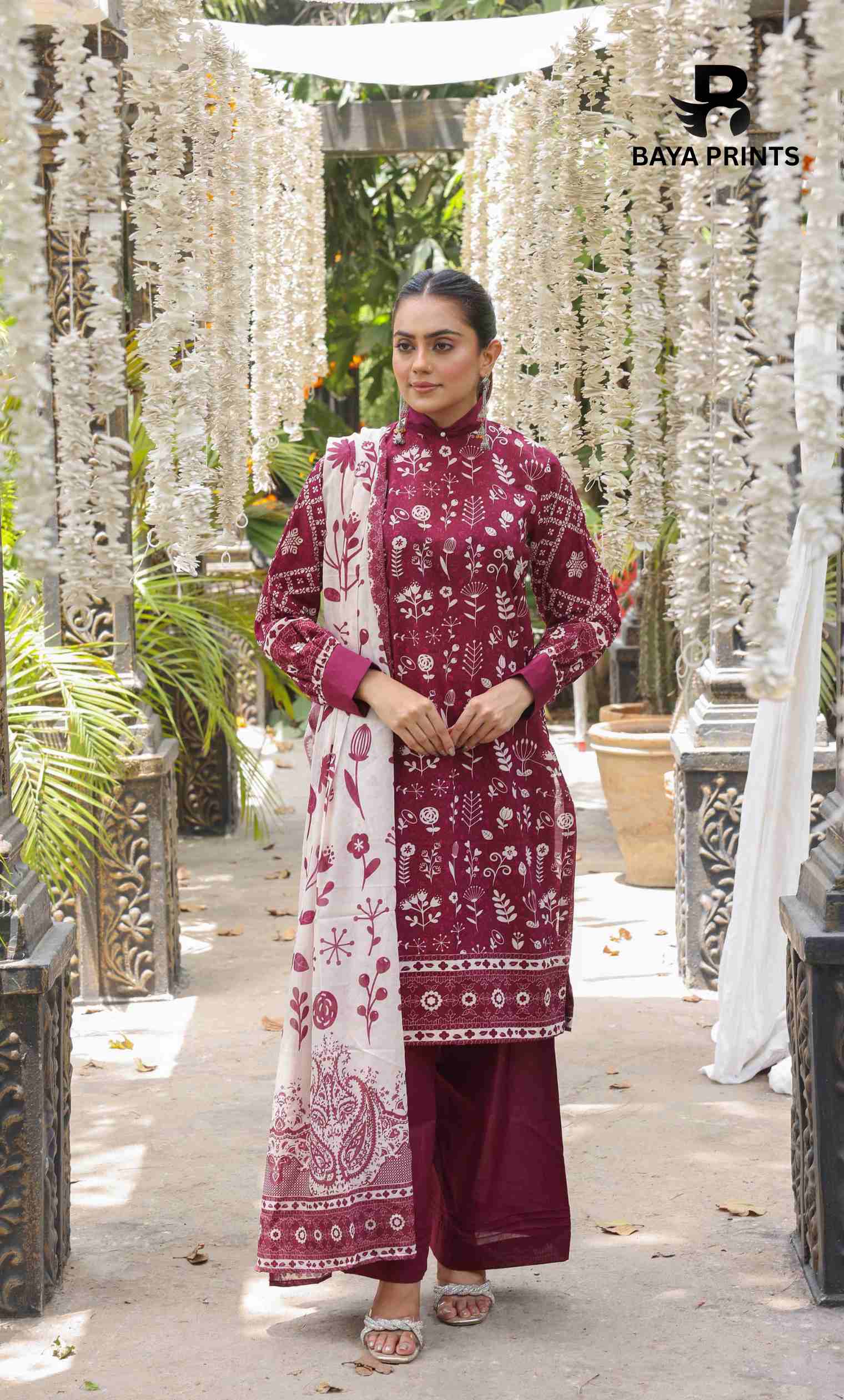 3 Piece Unstitched Printed Lawn Suit -BA-V13