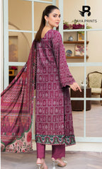 3 Piece Unstitched Karandi Suit BA-V8-14