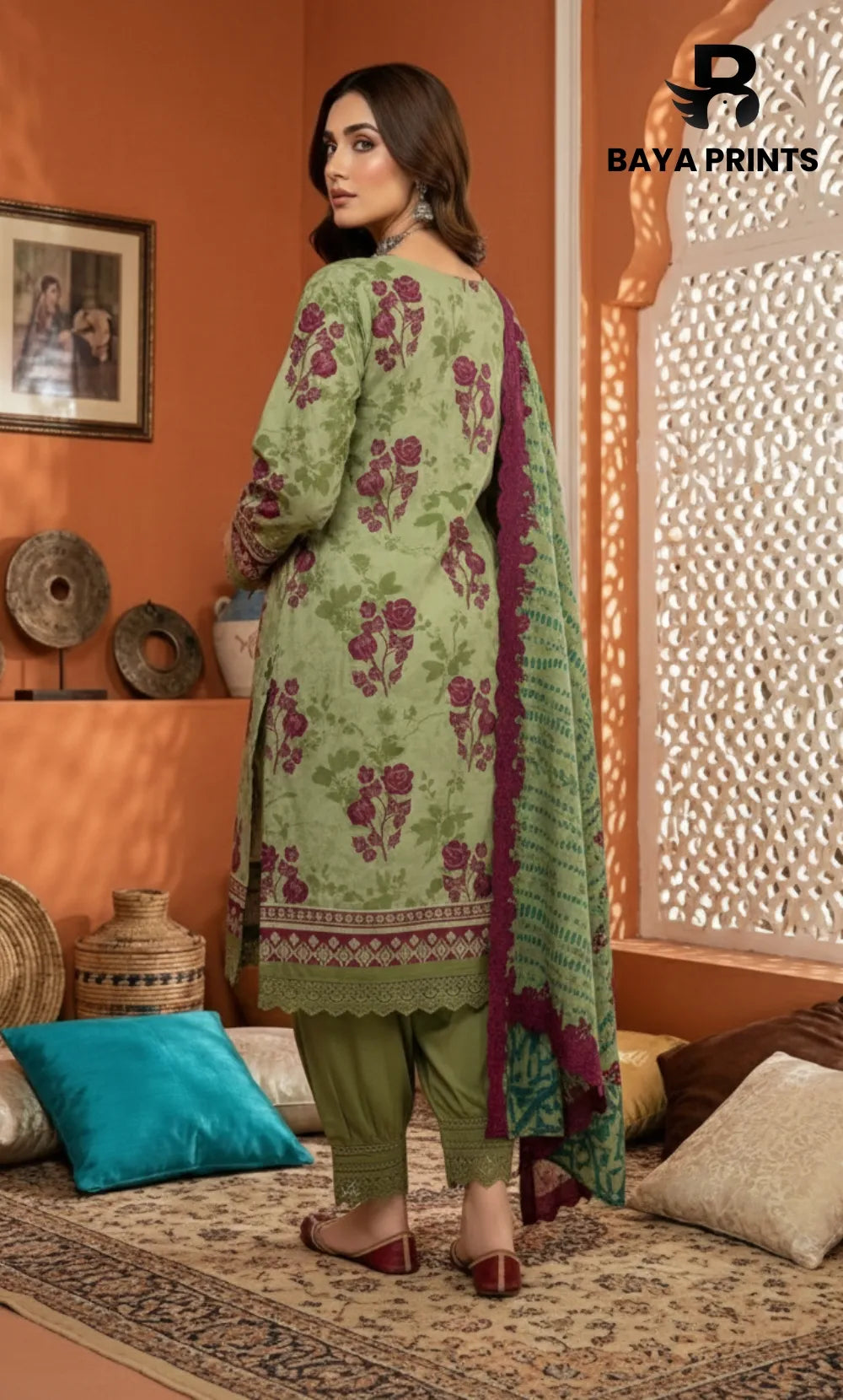 3 Piece Unstitched Lawn Suit -V-21-A-05