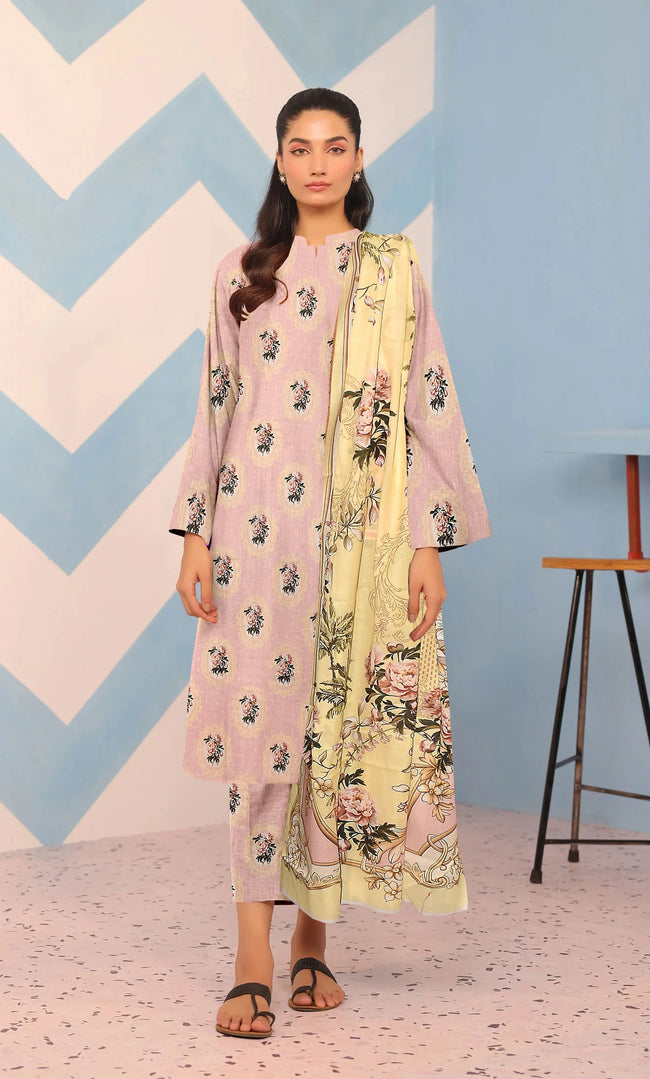 3 Piece Unstitched Premium Lawn Suit- BA-V-30-S08 Hover Image