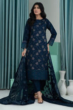 3PC Embroidered Unstitched Lawn Suit -Z 08