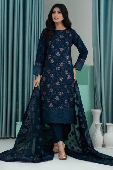 3PC Embroidered Unstitched Lawn Suit -Z 08