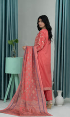 3PC Embroidered Unstitched Lawn Suit -Z 05