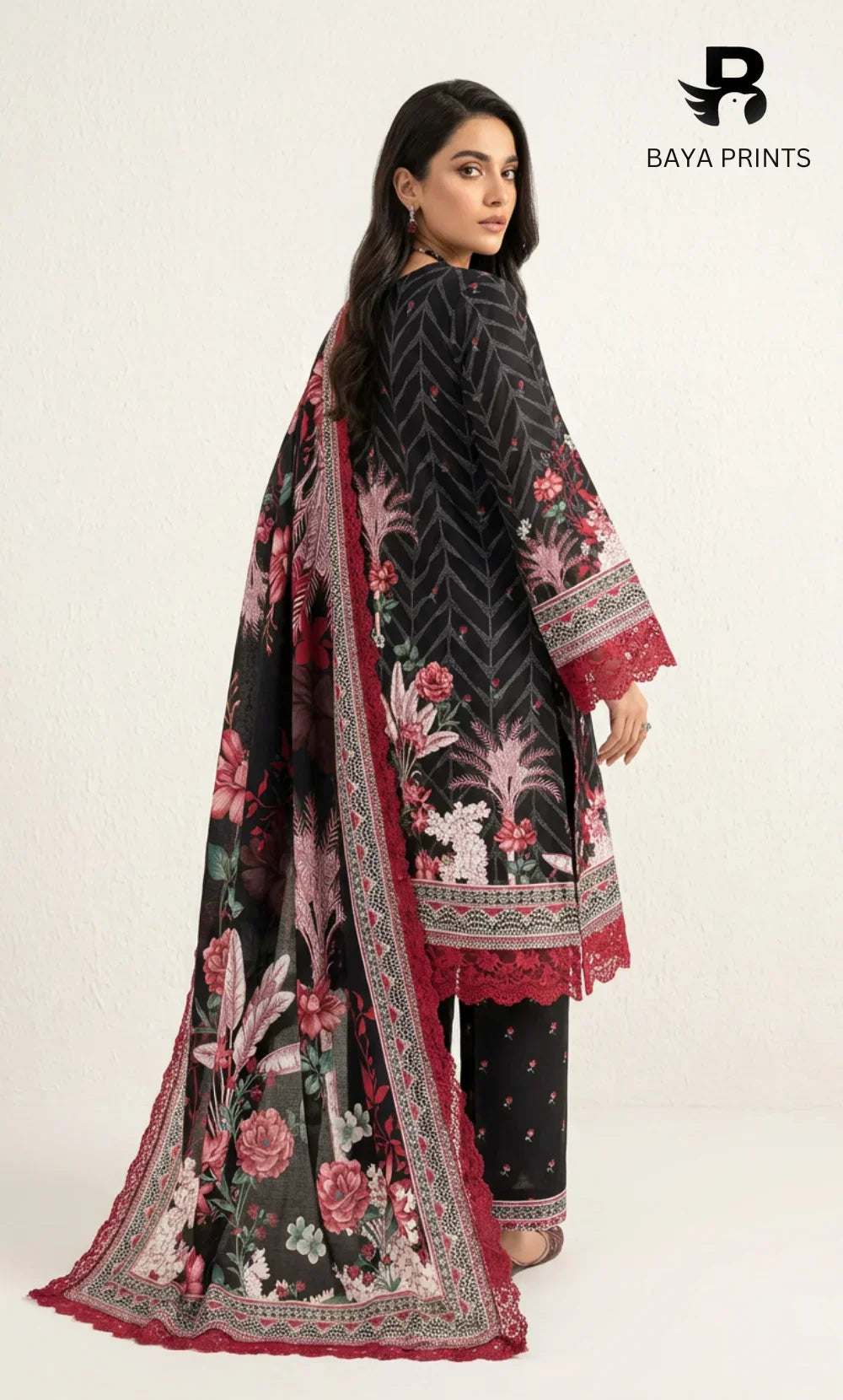 Heritage Touch -3PC Printed Lawn | Unstitched
