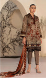 3PC Unstitched Printed Nino Kara  Lawn Suit – DE-V4-07