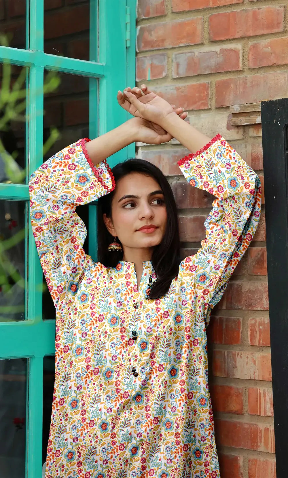 3 Piece Unstitched Printed Lawn Suit With Bamber Chiffon Dupatta - BA-V-15 -6
