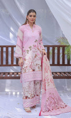 Pink Petal -3PC Printed Lawn | Unstitched