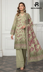3 Piece Unstitched Lawn Suit -V-21-B-03