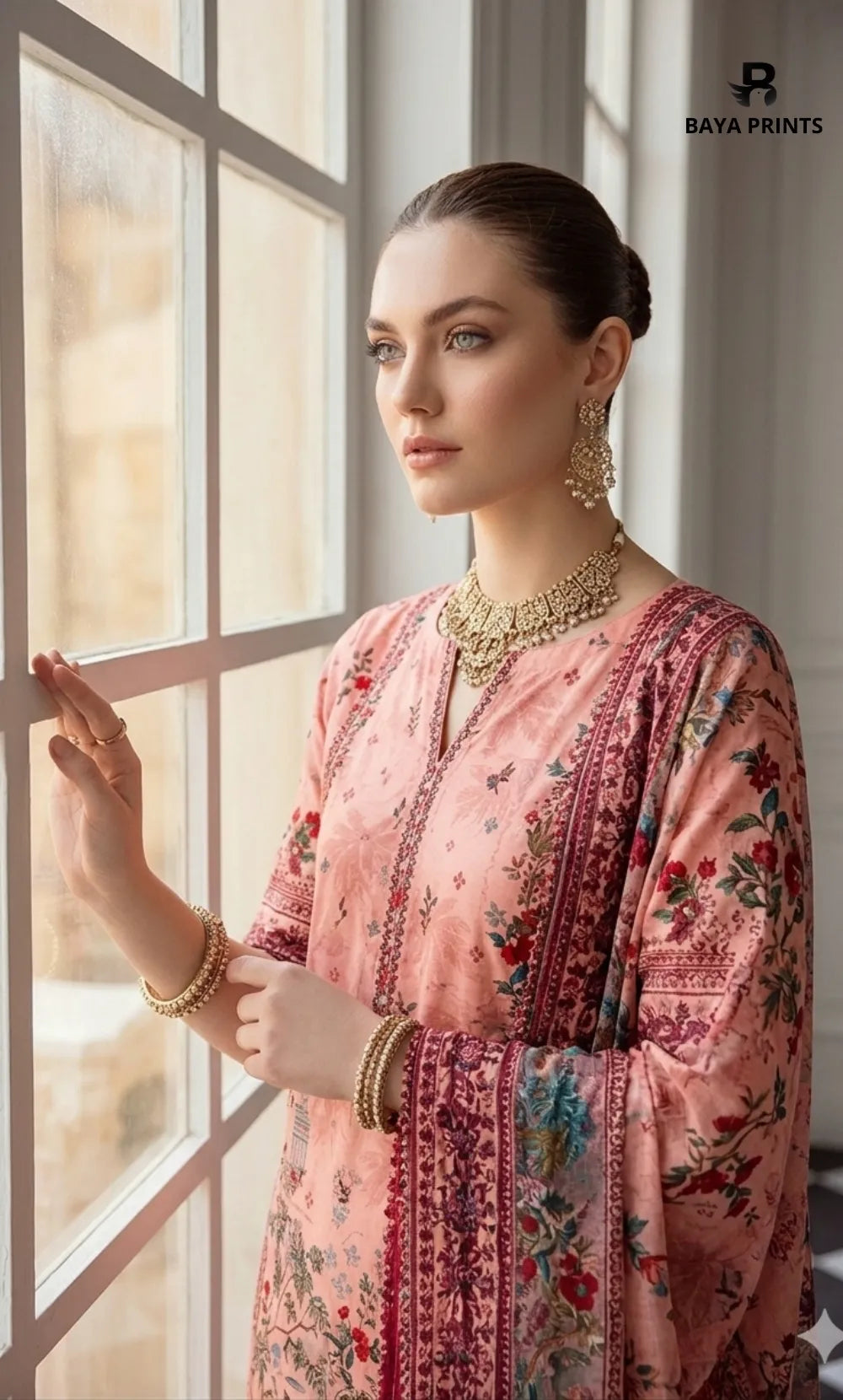 3PC Printed Lawn | Unstitched |  KHD