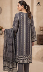 3PC Printed Karandi | Unstitched | BA-V2-07