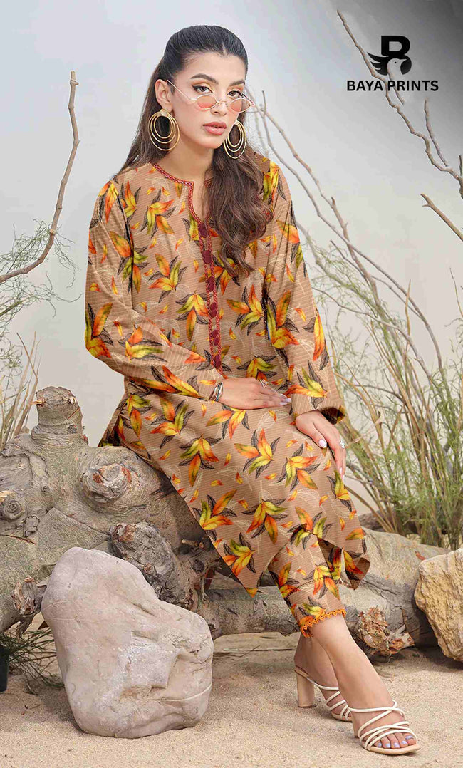 3 Piece Unstitched Printed Lawn Suit -BA-V21B-7 Main Image