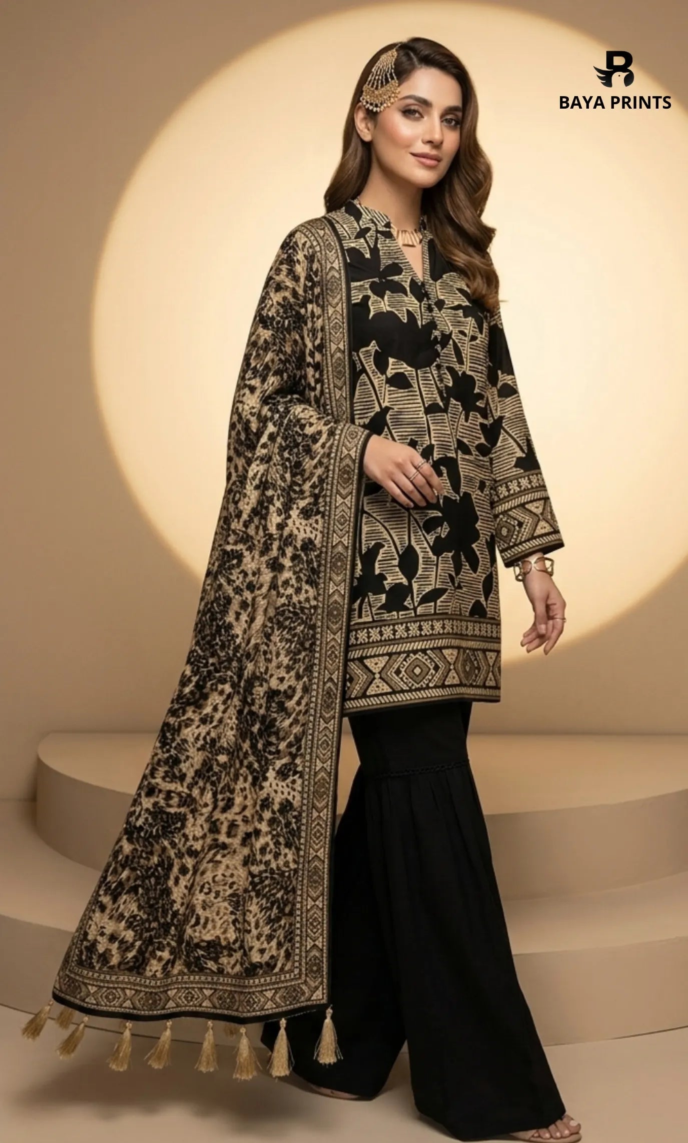 3PC Printed Lawn | Unstitched |  B&S
