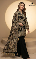 3PC Printed Lawn | Unstitched |  B&S