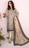 3PC Unstitched Printed Lawn Suit -ZA-V3-06