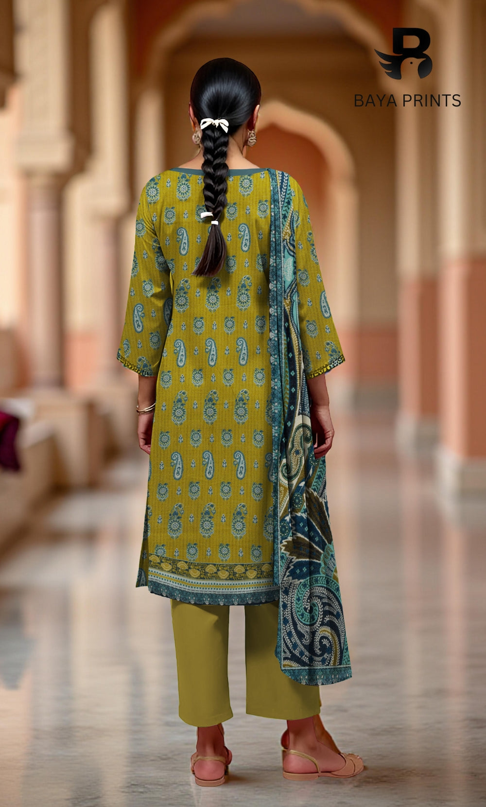 3 Piece Unstitched Karandi Suit BA-V8-07