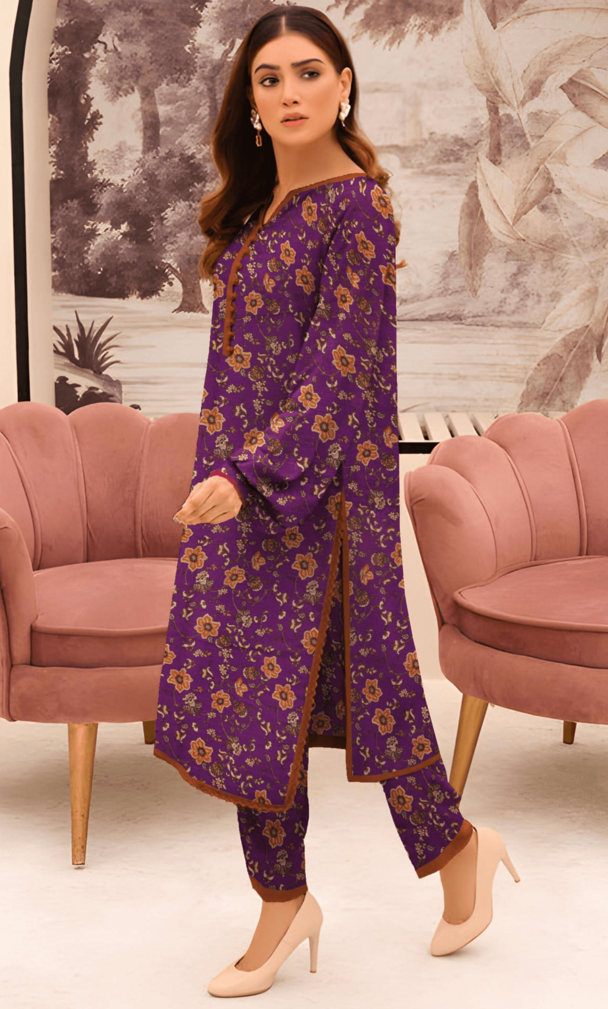 2PC Unstitched Khadar Suit  BA-K-V7 -10