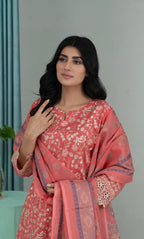 3PC Embroidered Unstitched Lawn Suit -Z 05