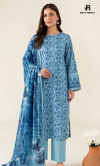 3PC Printed Lawn | Unstitched |  ET