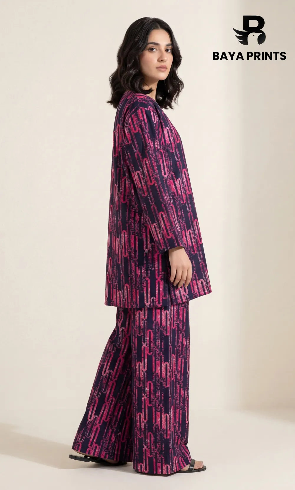 2PC Unstitched Printed Lawn Suit -Orlina