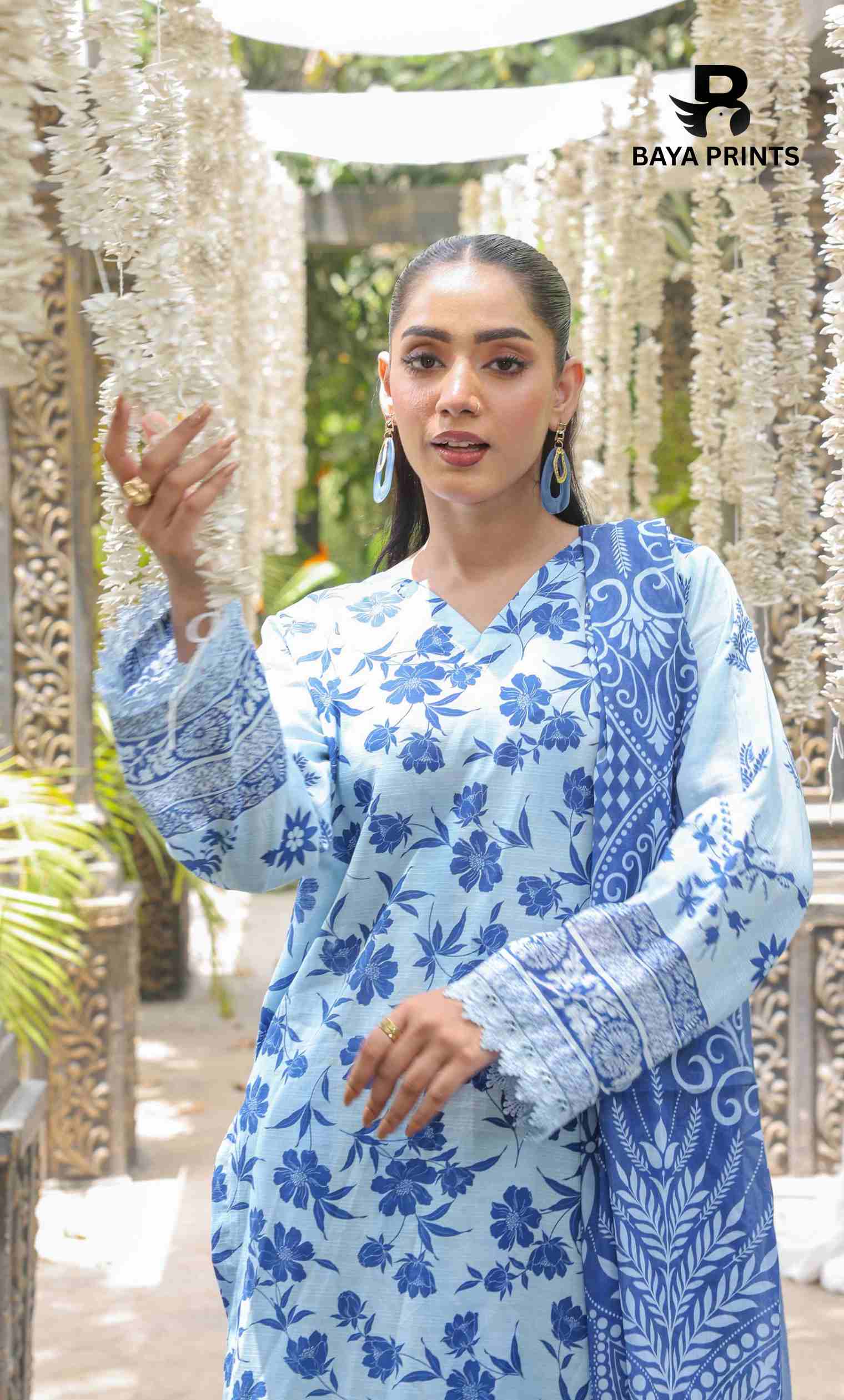 3 Piece Unstitched Printed Lawn Suit -BA-V13