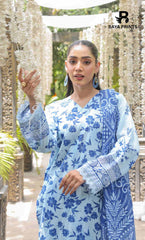 3 Piece Unstitched Printed Lawn Suit -BA-V13