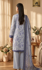 3PC Printed Lawn | Unstitched | Mother’s Grace Collection