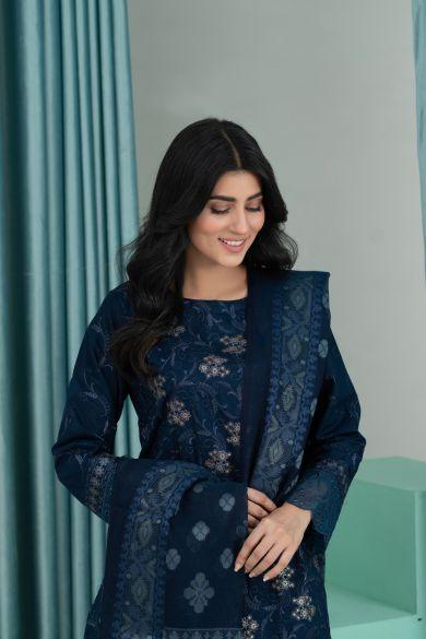 3PC Embroidered Unstitched Lawn Suit -Z 08