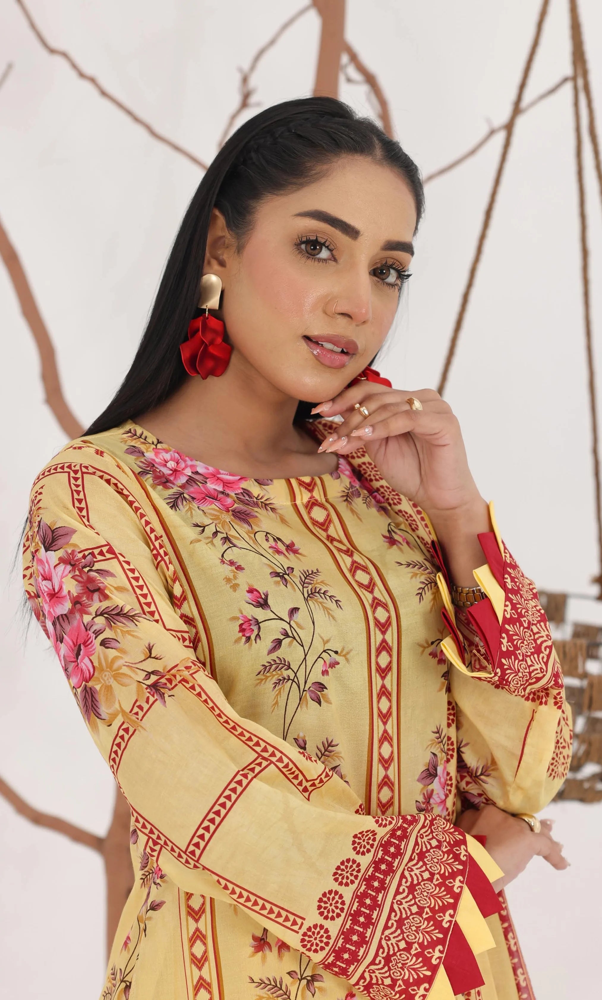 3 Piece Printed Unstitched Lawn Suit | ET-05