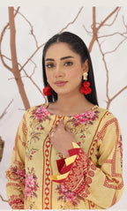 3 Piece Printed Unstitched Lawn Suit | ET-05