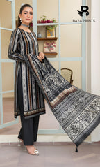 3 Piece Unstitched Karandi Suit BA-V8-16