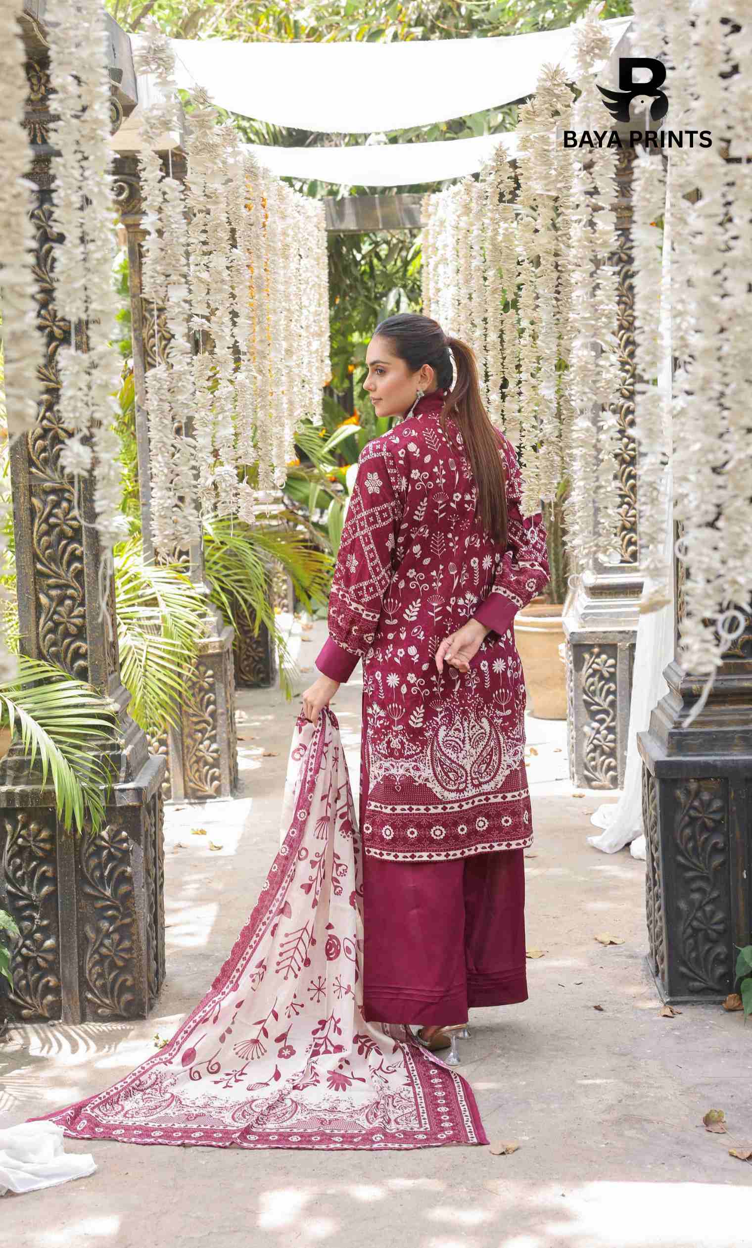3 Piece Unstitched Printed Lawn Suit -BA-V28-7