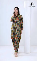2PC Premium Linen Unstitched-DE V6 -022