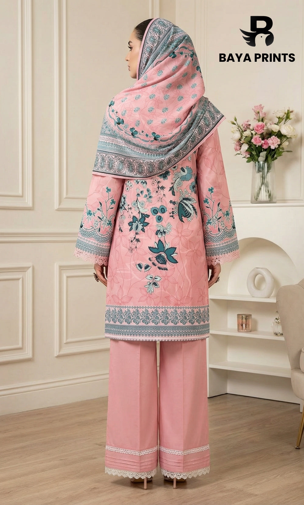 3 Piece Unstitched Lawn Suit -V-20-B-03